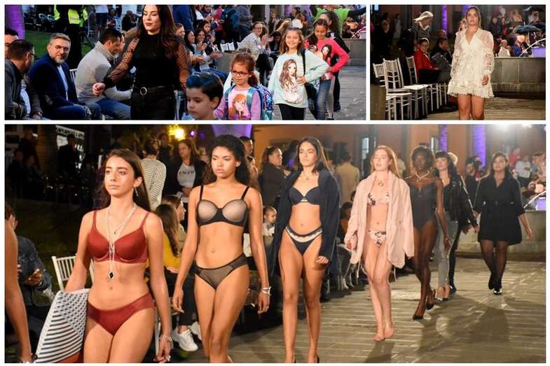 Diferentes momentos de la primera jornada de la tercera edición de la pasarela Botanical San Gregorio